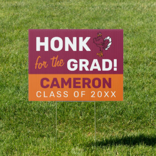 Honk for the VT Virginia Tech Grad Sign