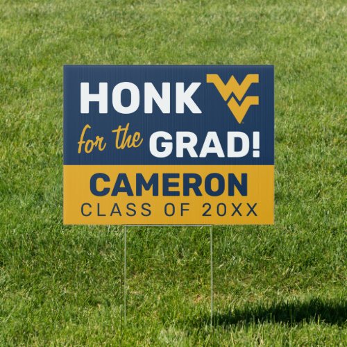 Honk for the WVU Grad Sign