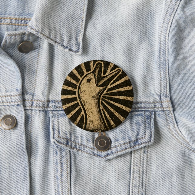 Honk Goose Funny Duck Chicken Meme Button (In Situ)