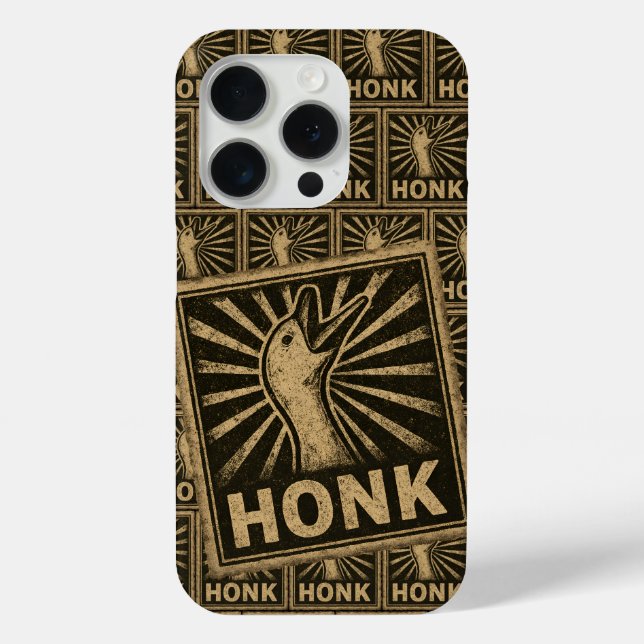 Honk Goose Funny Duck Chicken Meme Case-Mate iPhone Case (Back)