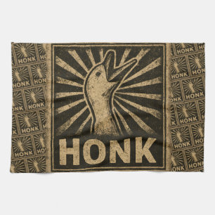 Honk Goose Funny Duck Chicken Meme Kitchen Towel