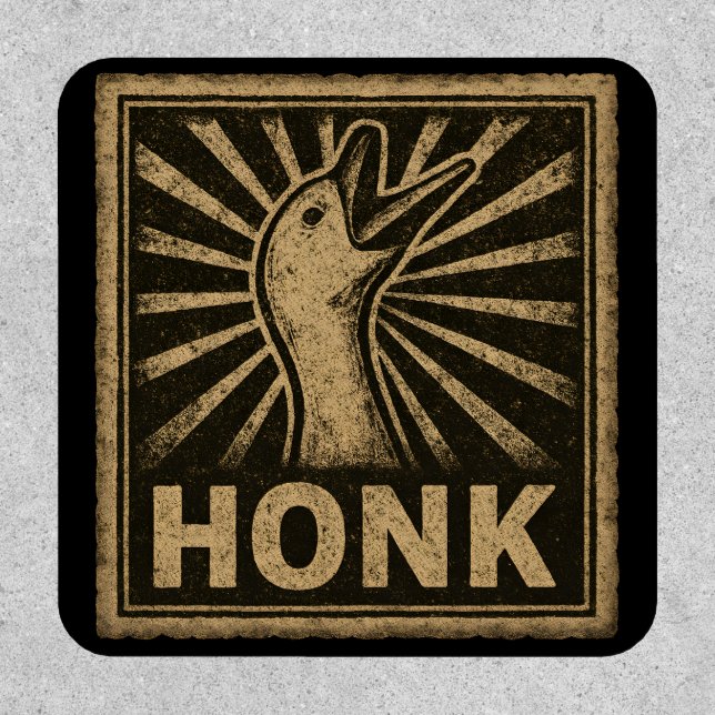Honk Goose Funny Duck Chicken Meme Patch (Front)