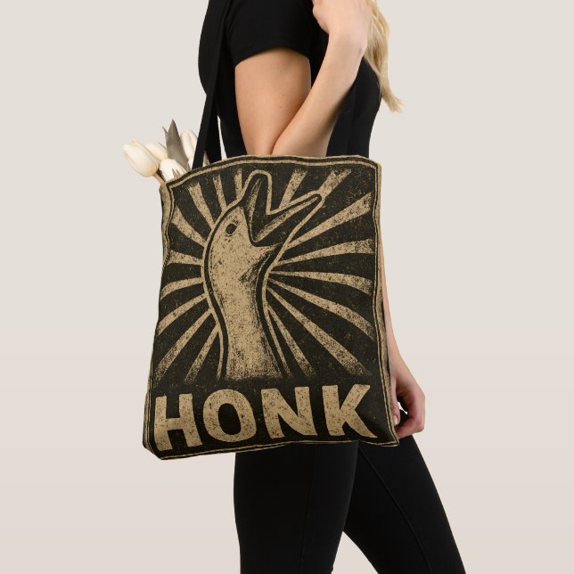 Honk Goose Funny Duck Chicken Meme Tote Bag (Close Up)