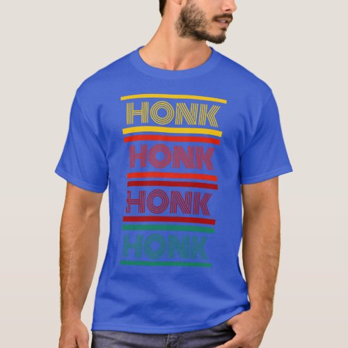 Honk Goose Retro Letters T_Shirt