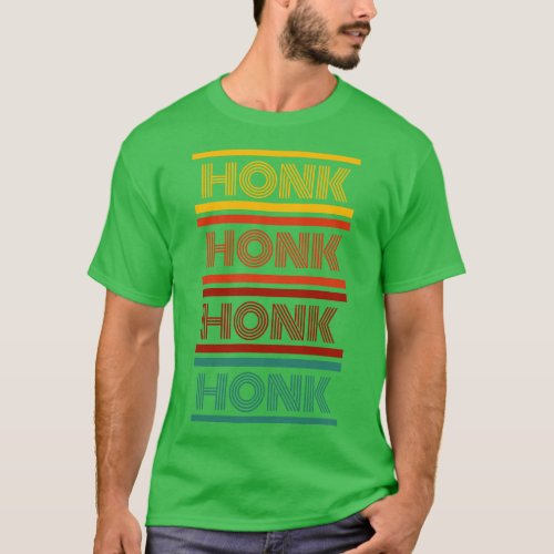 Honk Goose Retro Letters T_Shirt