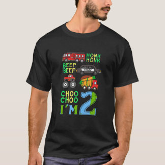 Honk Honk Beep Beep Coo Choo I m 2 Birthday Kids A T-Shirt