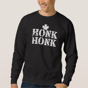 Honk Honk Canadian Truckers Rule Canada Funny Vint Sweatshirt
