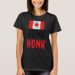 Honk Honk Canadian Truckers Rule Canada Funny Vint T-Shirt