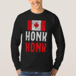 Honk Honk Canadian Truckers Rule Canada Funny Vint T-Shirt