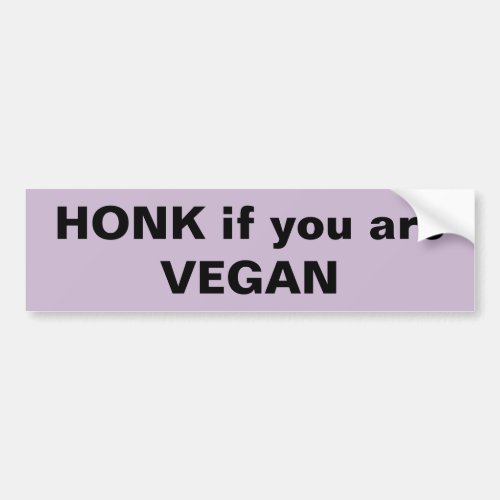 Honk If You Are Vegan Bumper Sticker