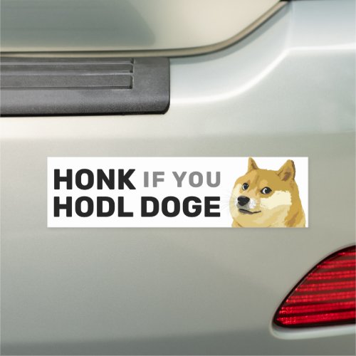 HONK If You Hodl Doge Dogecoin Shiba Inu Car Magnet
