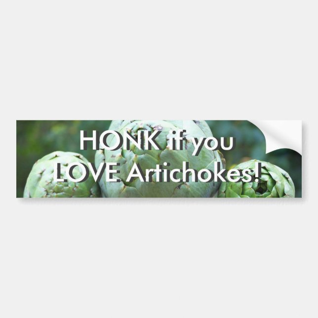 HONK if you love artichokes - Bumper Sticker (Front)