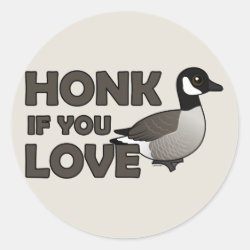 Honk If You Love Geese Round Sticker