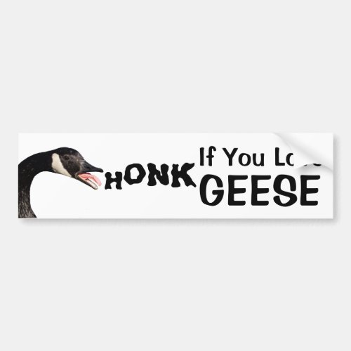 HONK If You Love Geese With Photo Bumper Sticker