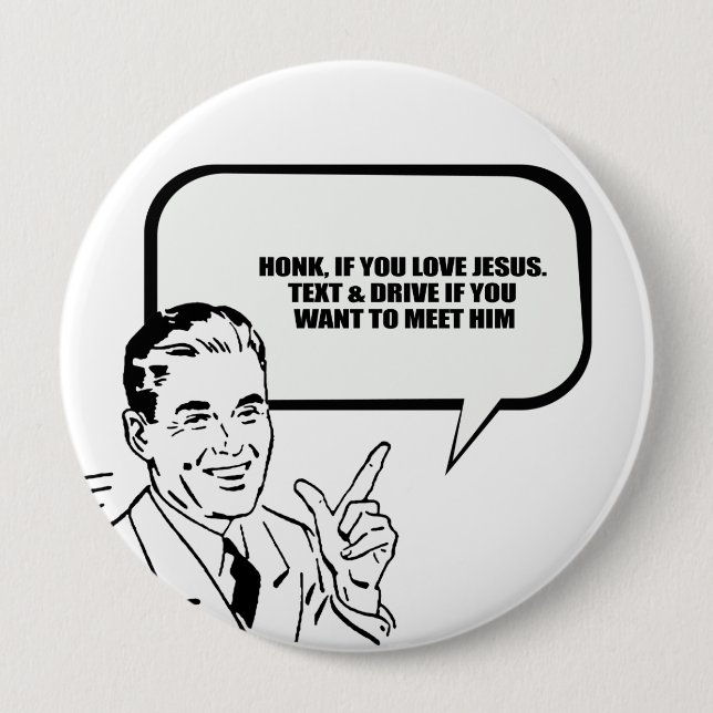 Honk if you love Jesus Button (Front)