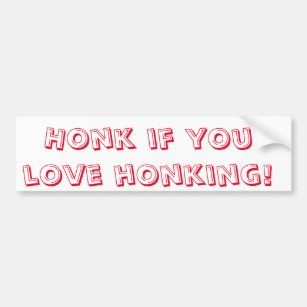Honk If You Love Puns! Bumper Sticker