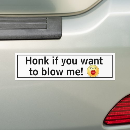 Honk If You Want to Blow Me Funny Personalized Bumper Sticker