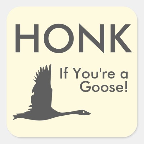 HONK If Youre a Goose Funny Saying Square Sticker
