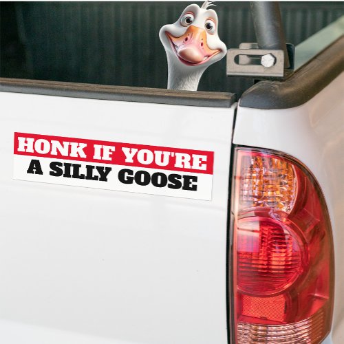 honk if youre a silly goose bumper sticker