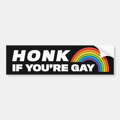Honk If Youre Gay LGBTQ Bumper Sticker