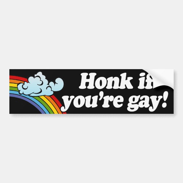 Honk If You're Gay LGBTQ Bumper Car Magnet