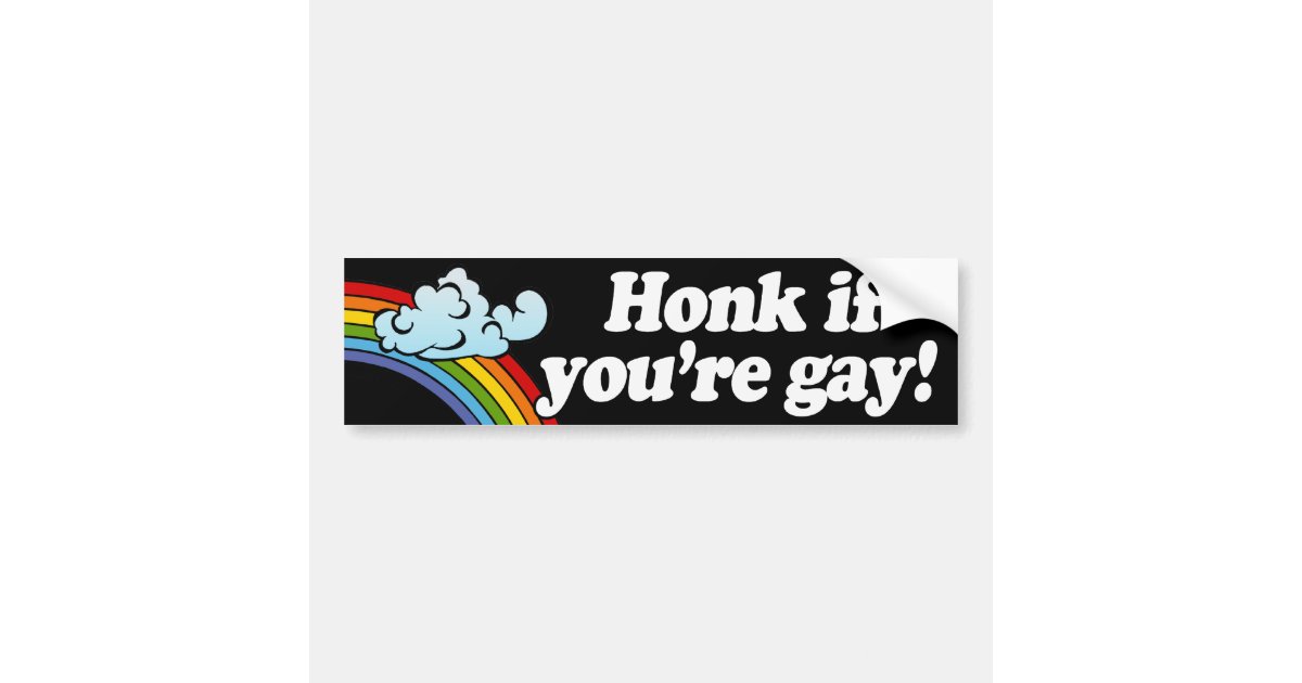 Honk If Youre Gay Png Bumper Sticker Zazzle