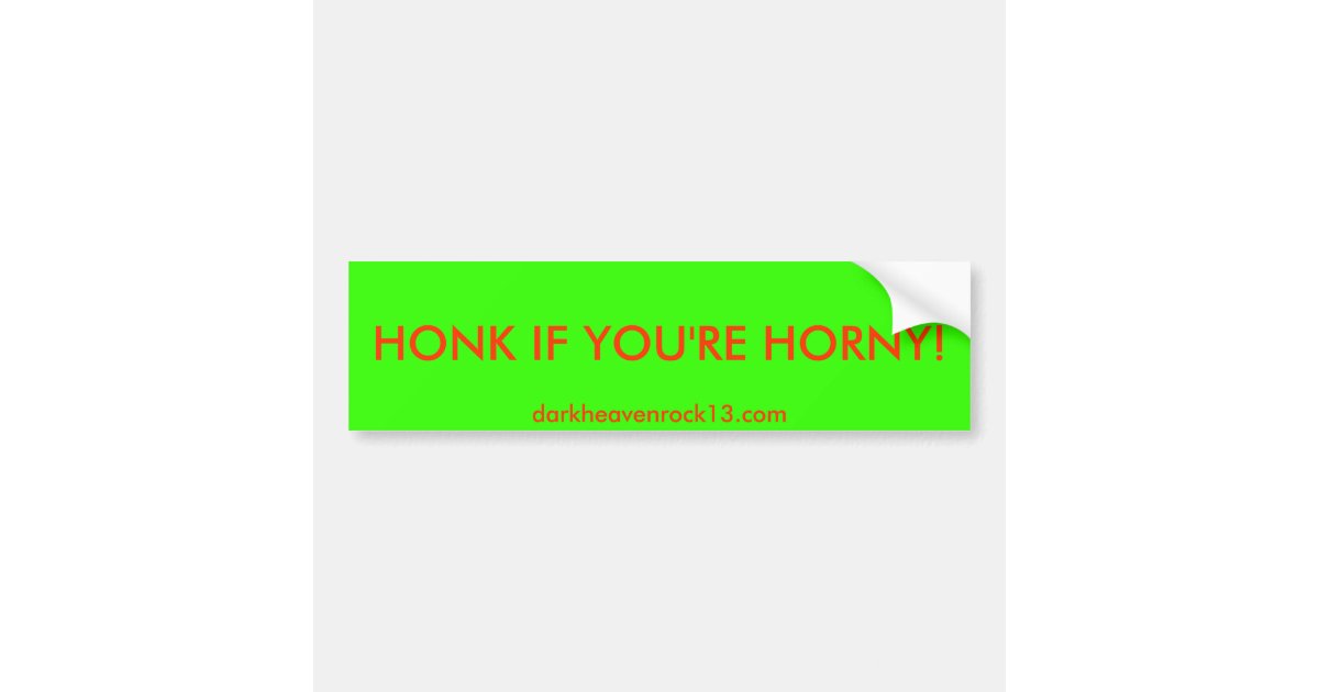 Honk If You're Horny! Magnetic Bumper Sticker Bundle Prank - Includes