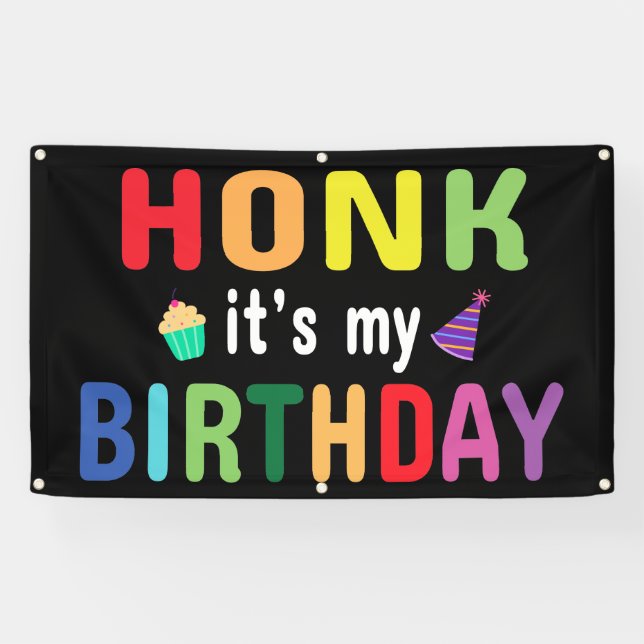 Honk It's My Birthday Banner (Horizontal)