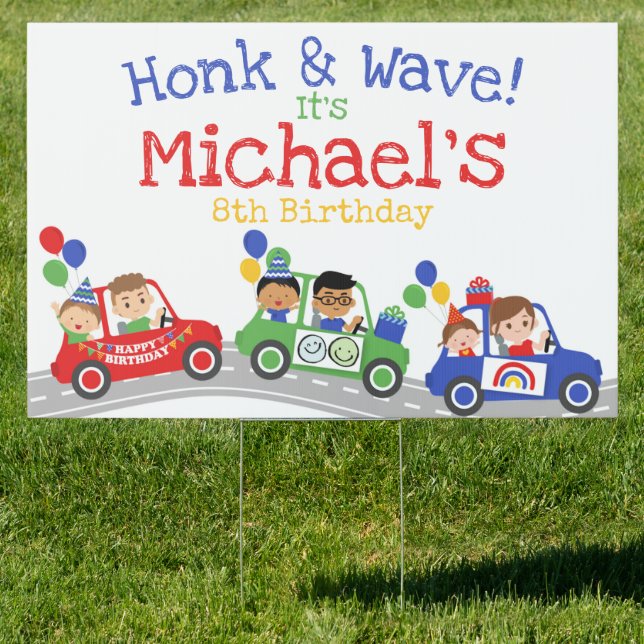 Honk It's my Birthday Yard Sign (Insitu)
