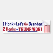 Honk Let's go Brandon Bumper Sticker