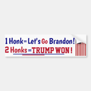 Honk Let's go Brandon Bumper Sticker