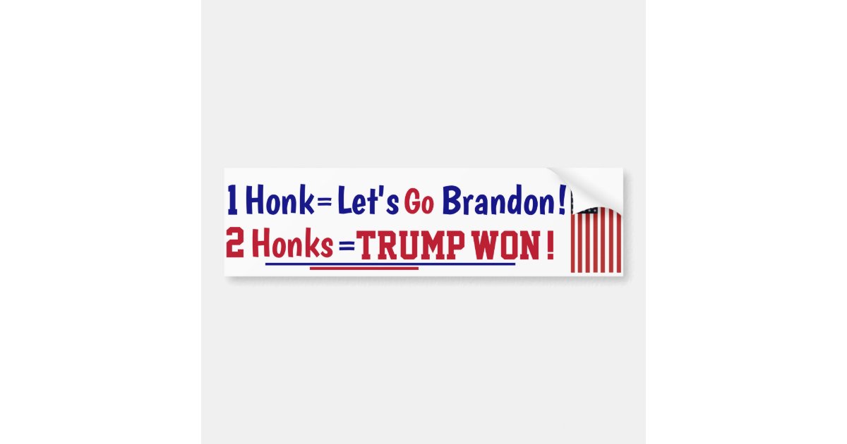 Lets Go Brandon FJB Red White Blue Stars Bumper Sticker