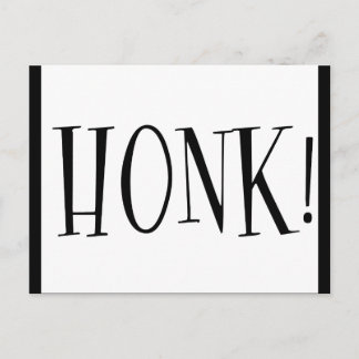 HONK LOUD CAR SOUND HORN POSTCARD