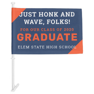 Honk n Wave Grad Sign Car Flag