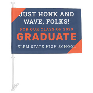 Honk n Wave Grad Sign Car Flag