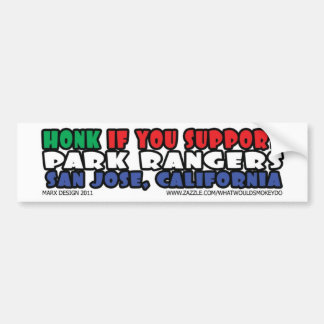 honk support park rangers bumper sticker