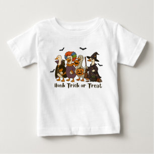 Honk Tick or Treat Halloween Goose Baby T-Shirt