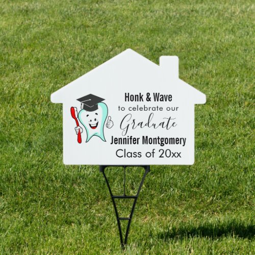 Honk  Wave Graduate Dental Tooth and Cap Sign