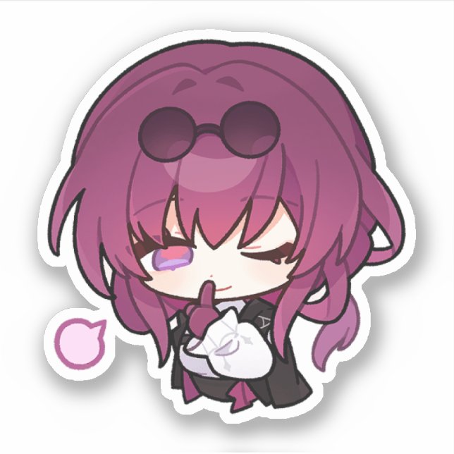 Honkai Star Rail Chibi Kafka Shhh Sticker (Front)