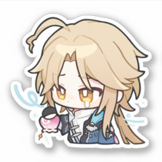 Honkai Star Rail Chibi Yanqing No Money Sticker