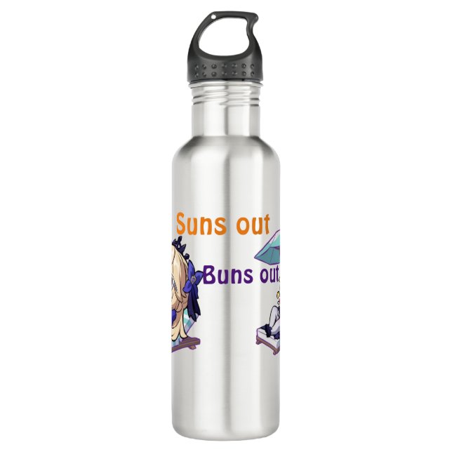 honkai star rail. Suns out, buns out  Stainless Steel Water Bottle (Front)