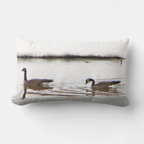 Honkers _ Canada Geese Lumbar Pillow