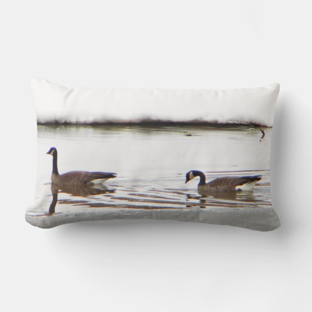 Honkers - Canada Geese Lumbar Pillow (Front)