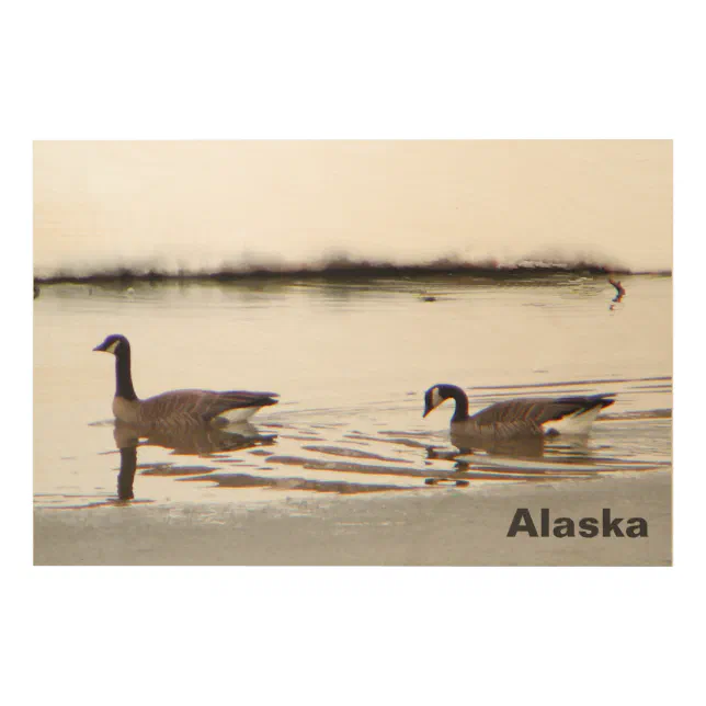 Honkers Canada Geese Wood Wall Art Zazzle