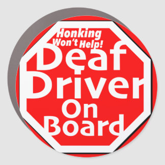 Honking Won't Help - Deaf..Print Novelty Car Magnet