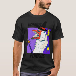 Honkus Ponkus Duck Goose Halloween black lab labra T-Shirt