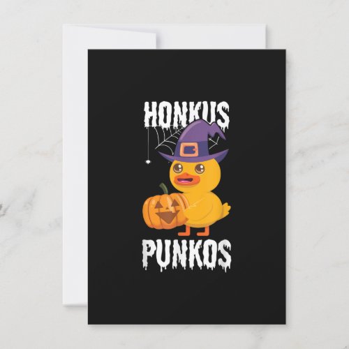 Honkus Ponkus Funny Duck Halloween Witch Design Invitation