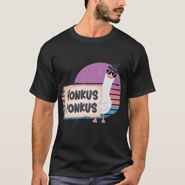 Honkus Ponkus Funny Goose T-Shirt (Front)