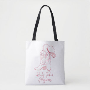 Honky Tonk and Hangovers Design   Cowboy Boots  Tote Bag
