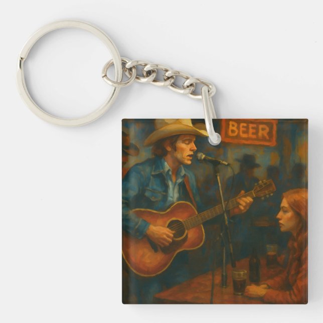 Honky-Tonk Nights Keychain (Front)